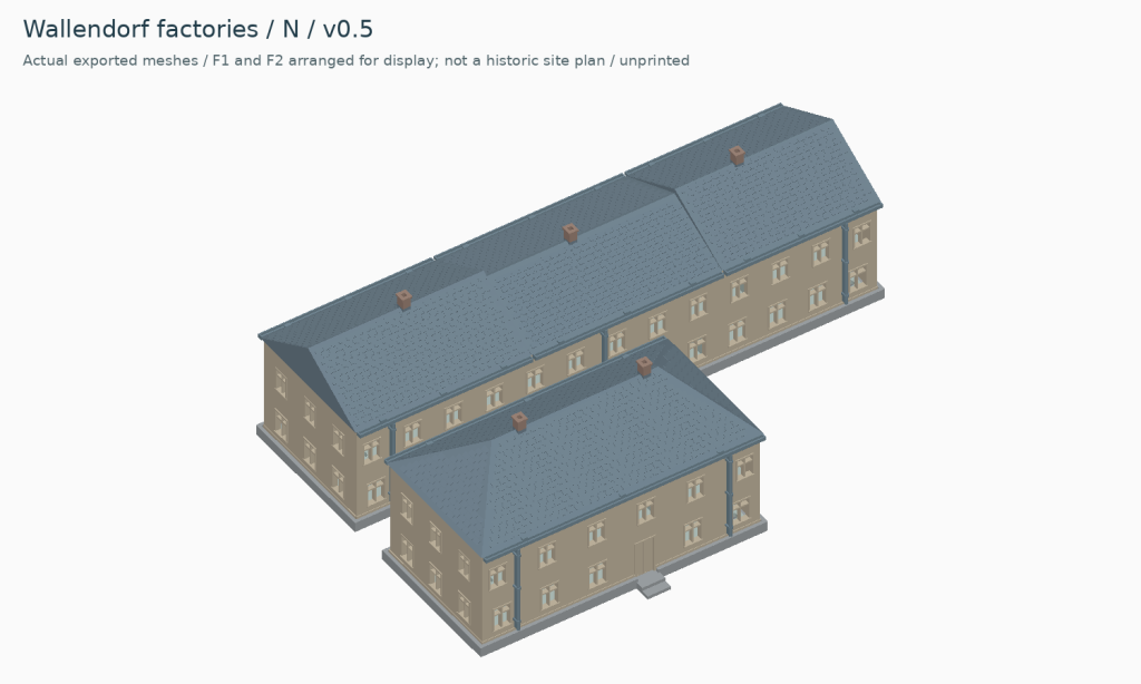 Wallendorf factories — N exterior — CAD development view