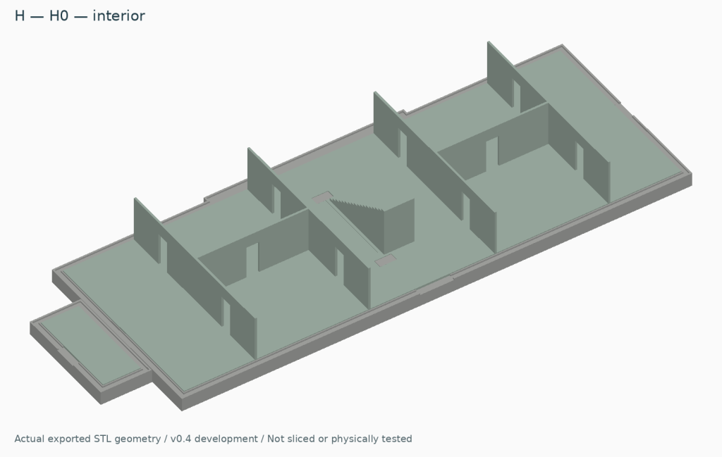 Wallendorf Herrenhaus — H0 interior — CAD development view